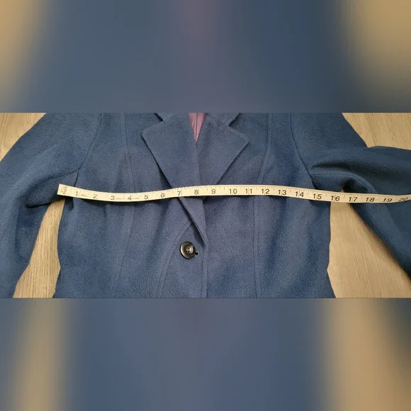 Peruvian Connection Baby Alpaca &  Wool Blend Navy Blue & Purple Blazer, Women 4 - Picture 4 of 16